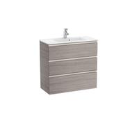 Meuble vasque 3 tiroirs The Gap Unik 80cm City Oak - ROCA A851499402
