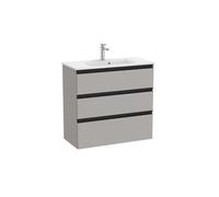 Meuble vasque 3 tiroirs The Gap Unik 80cm Gris Moyen Mat - ROCA A851499547