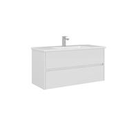 Meuble Vasque Arno 100 - White - Panneaux MDF PET Brillant - 100x45x52 cm
