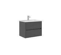 Meuble Vasque Arno 65 - MDF PET Brillant - 65x45x52 cm - Anthracite