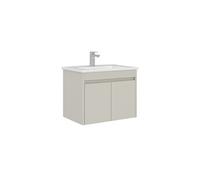 Meuble Vasque Arno 65 - Panneaux MDF PET Brillant - 65x45x52 cm - Cashmere