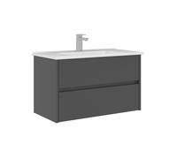 Meuble Vasque Arno 85 - Panneaux MDF PET Brillant - 85 x 45 x 52 cm - Anthracite