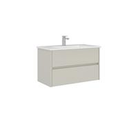 Meuble Vasque Arno 85 - Panneaux MDF PET Brillant - 85 x 45 x 52 cm - Cashmere