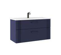 Meuble Vasque ""Bari 100 v2"" - 100 x 45 x 55 cm - Matte Navy Blue