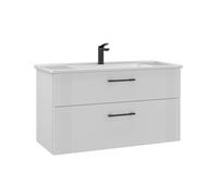 Meuble Vasque ""Bari 100 v2"" - 100 x 45 x 55 cm - Matte White