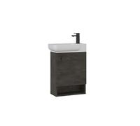Meuble Vasque Begonya 55 - Panneaux de particules mélaminés - 53 x 33 x 75 cm - Anthracite / Ivory