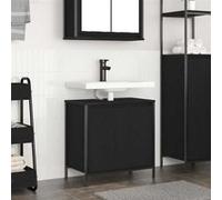 vidaXL Meuble sous-vasque de salle de bain 60×34,5×60 cm Noir
