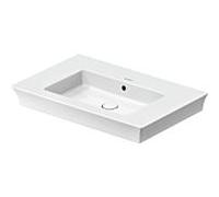 Meuble vasque Duravit White Tulip 2363750060 75 x 49 cm, sans perçage pour robinetterie, blanc, avec trop-plein et plateforme pour robinetterie