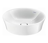 Meuble vasque Duravit White Tulip 2365500070 Ø 50 cm, sans perçage pour robinetterie, trop-plein, plateforme avec perçage pour robinetterie, blanc brillant