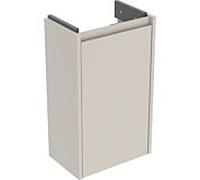 Meuble vasque Geberit Renova Compact 504080DB1 1 porte, structure/façade gris sable / laqué mat soyeux, largeur 35,8 cm