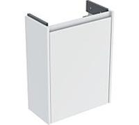 Meuble vasque Geberit Renova Compact 504082001 1 porte, structure/façade blanche/finition laquée satinée, largeur 45,7 cm