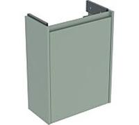 Meuble vasque Geberit Renova Compact 504082IK1 1 porte, structure/façade vert sauge / finition laquée satinée, largeur 45,7 cm