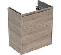 Meuble vasque Geberit Renova Compact 504084JR1, 1 porte, structure en bois mélaminé, façade en noyer, largeur 55 cm