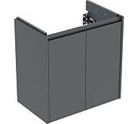 Geberit Meuble sous-vasque Renova Compact 504085JK1 – 2 portes, L 59,7 cm, lave laqué satiné