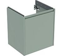 Meuble vasque Geberit Renova Plan 504024IK1, structure/façade vert sauge, finition laquée satinée, largeur 54,6 cm, 1 porte