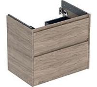 Geberit Renova Plan armoire sous lavabo, avec deux tiroirs, 69,3x60,6x44,6cm, 504029JR1, Couleur: Noyer hickory / mÃ©lamine structure bois - CM