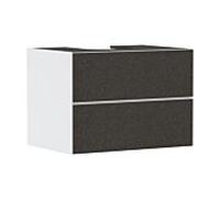 Meuble vasque Hansgrohe Xevolos E 54187660 780 x 555 x 550 mm, 2 tiroirs, blanc mat, revêtement textile gris foncé