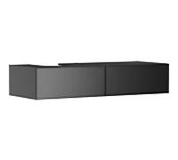 hansgrohe Xevolos E meuble sous lavabo, 2 tiroirs, 1 découpe à gauche, 1370x550x275mm, pour console avec vasque à poser, 54321770, Couleur: corps gris ardoise mat, façade gris ardoise métallique