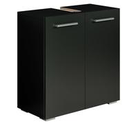Meuble vasque Jupiter - Noir - 600 x 300 x 600 mm - Meuble de salle de bain