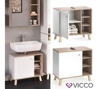 Vicco Meuble sous Vasque Simple Senyo, Blanc, 60x54cm