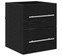 Meuble vasque mural - vidaXL - Chêne Noir - Bois d'ingénierie - 41x38,5x48 cm - Tiroirs spacieux - Facile à nettoyer