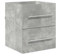 Meuble vasque mural - vidaXL - Gris béton - Bois d'ingénierie - 41x38,5x48 cm - Tiroirs à roulement à billes