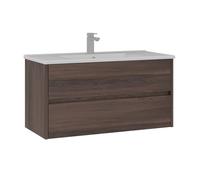 Meuble Vasque ""Side 100 v3"" - 100 x 45 x 52 cm - Dark Walnut