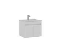 Meuble Vasque Side 65 v2 - Panneaux MDF Mélaminés - 65 x 45 x 52 cm - Matte White