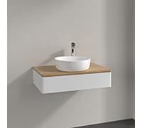 Villeroy & Boch V&B Meuble sous lavabo sans structure de façade Antao 80x19x50cm, HL, WBP hon. Oa, blanc brillant Lac Quantité:1