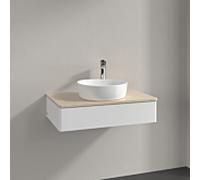 Villeroy & Boch V&B Meuble sous lavabo sans structure de façade Antao 80x19x50cm, HL, WBP botti., blanc mat Lac Quantité:1