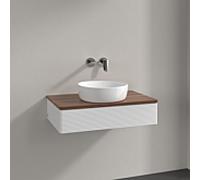 Villeroy & Boch V&B Meuble sous lavabo avec structure de façade Antao 80x19x50cm, WBP w. wal, blanc brillant Lac Quantité:1