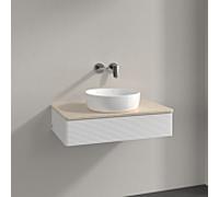 Villeroy & Boch V&B Meuble sous lavabo avec structure de façade Antao 80x19x50cm, WBP botti., blanc brillant Lac Quantité:1