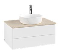 Villeroy & Boch V&B Meuble sous lavabo sans structure de façade Antao 80x36x50cm, HL, WBP botti., blanc avec Lac Quantité:1