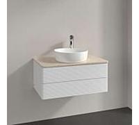 Villeroy & Boch V&B Meuble sous lavabo avec structure de façade Antao 80x36x50cm, HL, WBP botti., blanc brillant Lac Quantité:1
