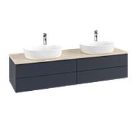 Villeroy & Boch V&B Meuble sous lavabo avec structure de façade Antao 160x50 cm, HL, WBP botti., avec surface laquée bleue Quantité:1