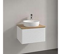 Villeroy & Boch V&B Meuble sous lavabo avec structure de façade Antao 60x36x50cm, HL, WBP chêne, blanc mat Lac Quantité:1