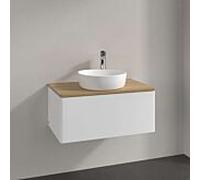 Villeroy & Boch V&B Meuble sous lavabo sans structure de façade Antao 80x36x50cm, couleur WBP miel Oa, blanc mat Lac Quantité:1