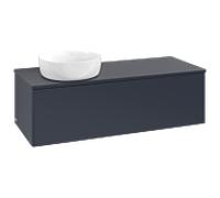 Meuble vasque Villeroy & Boch Antao L33010HG avec éclairage, 120 x 36 x 50 cm, plan vasque laqué, laque mate bleu nuit