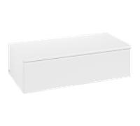 Meuble vasque Villeroy & Boch Antao L40000MT avec éclairage, 1 tiroir, 1000 x 268 x 500 mm, façade lisse, laque blanche mate.