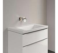 Meuble vasque Villeroy & Boch Subway 3.0 4A7083RW 800 x 470 x 165 mm, sans trop-plein, finition Céramique Blanc Pierre