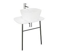 Meuble vasque VitrA Plural 62560 68,5 x 49 x 66 cm, plat, mural, plan de travail blanc brillant
