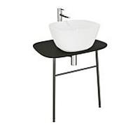 Meuble vasque VitrA Plural 62562 68,5 x 49 x 66 cm, plat, mural, plateau noir mat