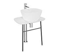 Meuble vasque VitrA Plural 64050 68,5 x 49 x 74 cm, plat, autoportant, plan de travail edelweiss