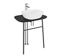 Vitra vasque Vitra plural 64056 68,5 x 49 x 74 cm, haut, à poser, dessus noir mat