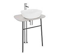 Vitra vasque Vitra plural 64057 68,5 x 49 x 74 cm, haut, à poser, plateau taupe mat