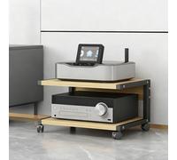 Meuble vidéo à 2 niveaux,meuble stéréo à roulettes,support audio tour à monter en rack,meuble autoportant au sol,support audio HiFi mobile pour lecteur CD DVD et console de jeux.(B,50x40x40cm)