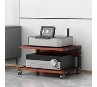 Meuble vidéo à 2 niveaux,meuble stéréo à roulettes,support audio tour à monter en rack,meuble autoportant au sol,support audio HiFi mobile pour lecteur CD DVD et console de jeux.(C,50x40x40cm)