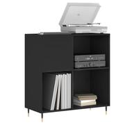 Meuble vinyle VENTE FLASH - Meuble de rangement Armoire à disques - noir 84,5x38x89 cm bois d'ingénierie @39344559