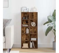 Meuble vinyle VENTE FLASH - Meuble de rangement Armoires à CD - 2 pcs Chêne fumé 21x16x93,5 cm Bois d'ingénierie @70640872