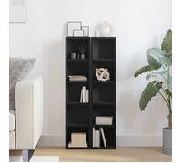 Meuble vinyle VENTE FLASH - Meuble de rangement Armoires à CD - 2 pcs Noir 21x16x93,5 cm Aggloméré @73424866